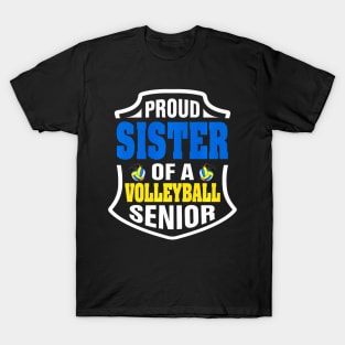 Proud Sister Of A Volleyball Senior Graduation Premium T-Shirt